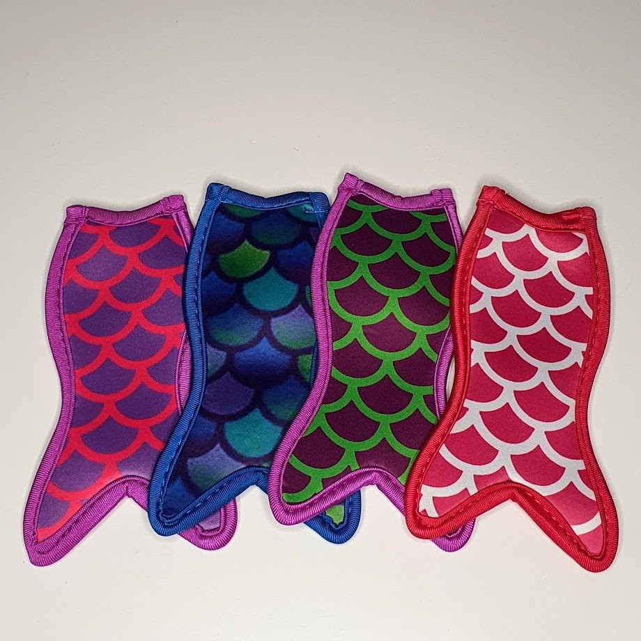 Mermaid Tail Design. 
Colours available, Purple and Pink, Blue tones, Purple and Green, Pink and White. 